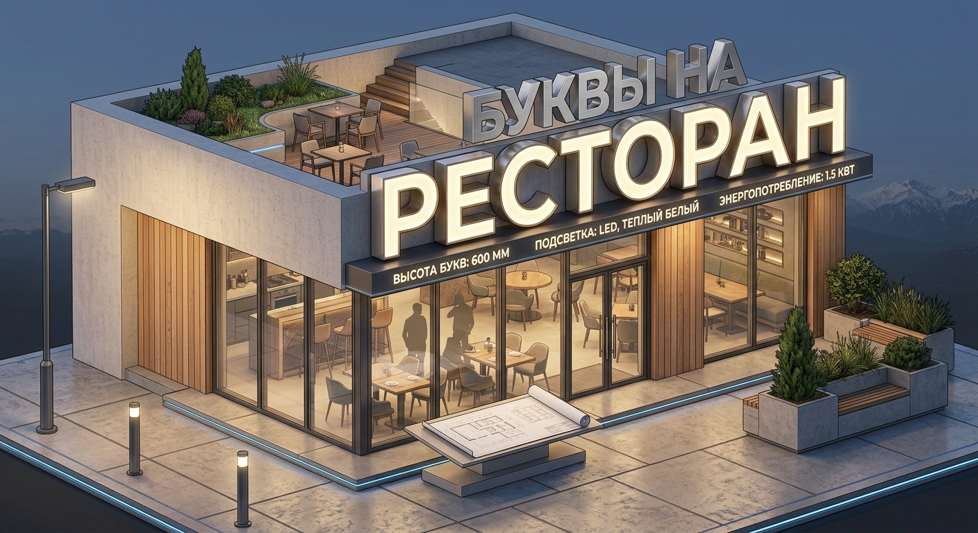 Буквы на ресторан